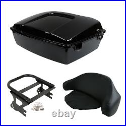 Chopped Pack Trunk Backrest Pad Rack Fit For Harley Tour Pak Road Glide 97-08 07