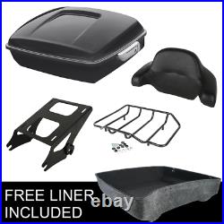 Chopped Pack Trunk Backrest +Two Up Rack For Harley Tour Pak Street Glide 14-20