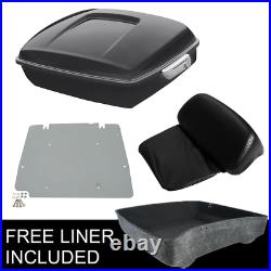 Chopped Pack Trunk Backrest With Plate Fit For Harley Tour Pak Street Glide 14-21