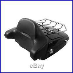 Chopped Pack Trunk Backrest With Two-Up Rack For Harley Tour Pak Touring 2014-2020