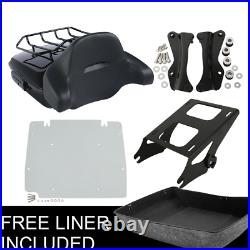 Chopped Pack Trunk Black Mount Docking Fit For Harley Tour Pak Touring 2014-2022