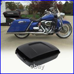 Chopped Pack Trunk Pad 2 UP Rack Fit For Harley Tour Pak Sport Glide FLSB 18-22