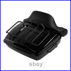 Chopped Pack Trunk Pad Luggage Rack Fit For Harley Tour Pak Touring 14-Up Black