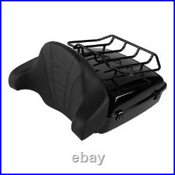 Chopped Pack Trunk Pad Luggage Rack Fit For Harley Tour Pak Touring 14-Up Black
