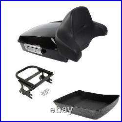 Chopped Pack Trunk Pad Mount Rack Fit For Harley Tour Pak Road Glide FLTR 97-08