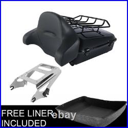 Chopped Pack Trunk Pad Top Rack &Mount Fit For Harley Tour Pak Touring 2009-2013