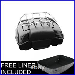 Chopped Pack Trunk Rack Backrest For Harley Tour Pak Touring Electra Glide 14-20