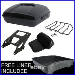 Chopped Pack Trunk Razor Pad & 2-up Rack Fit For Harley Tour Pak touring 14-20