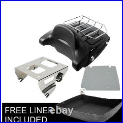 Chopped Pack Trunk Solo Rack Plate Fit For Harley Tour Pak Street Road Glide 14+