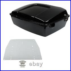 Chopped Pack Trunk WithBase Plate For Harley Tour Pak Touring Electra Glide 97-13