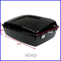 Chopped Pack Trunk With Backrest Fit For Harley Tour Pak Road Glide King 1997-2013