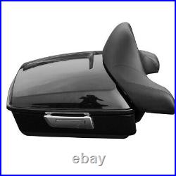 Chopped Pack Trunk With Latch Backrest Pad Fit For Harley Tour Pak Road King 14-21