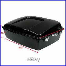 Chopped Pack Trunk with Backrest Fit For Harley Tour Pak Electra Road Glide 97-13