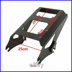 Chopped Tour Pak Pack Trunk Backrest + Luggage Rack For Harley Touring 2009-2013