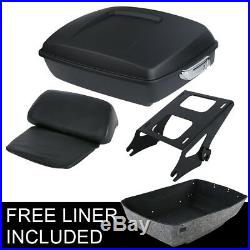 Chopped Tour Pak Pack Trunk Backrest +Rack For Harley Touring Road Glide 14-20