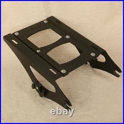 Chopped Trunk Backrest & 2-Up Mount Rack For Harley Touring Tour Pak Pack 14-20
