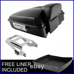 Chopped Trunk Backrest Chrome Mount Fit For Harley Tour Pak Road Glide 2009-2013