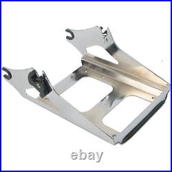 Chopped Trunk Backrest Chrome Mount Fit For Harley Tour Pak Road Glide 2009-2013