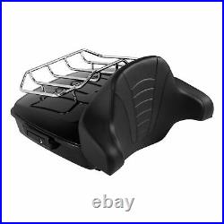 Chopped Trunk Backrest Luggage Fit For Harley Tour Pak Touring Road King 14-21