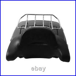 Chopped Trunk Backrest Luggage Rack Fit For Harley Tour-Pak Electra Glide 09-13