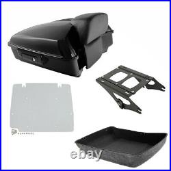 Chopped Trunk Backrest Mount Rack Fit For Harley Tour-Pak Pack Touring 2014-2023