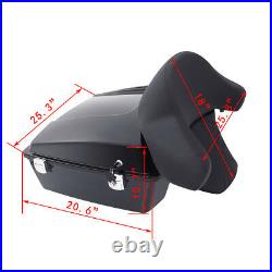 Chopped Trunk Backrest Pad Fit For Harley Touring Tour Pak Road King Glide 97-13