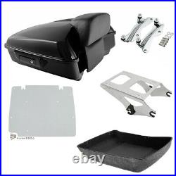 Chopped Trunk Backrest Rack Plate Docking Fit For Harley Tour Pak Touring 14-22