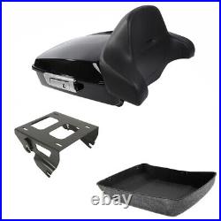 Chopped Trunk Backrest Solo Mount Rack Fits For Harley Tour Pak Road Glide 14-23