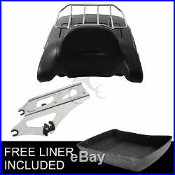 Chopped Trunk Backrest Two Up Rack For Harley Touring Tour Pak Pack 2014-2020 16
