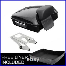 Chopped Trunk Backrest with Mount Rack Fit For Harley Touring Tour Pak Pack 14-21
