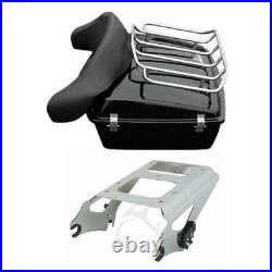 Chopped Trunk Pack Backrest Top Rack Mount For Harley Tour Pak Touring 2009-2013