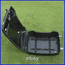 Chopped Trunk Pack with Rack Backrest Fit For Harley Tour Pak road glide 97-13 10