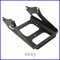 Chopped Trunk Pad & Black Mount Rack Fit For Harley Tour Pak Street Glide 09-13