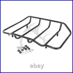 Chopped Trunk Pad Chrome Solo Rack Fit For Harley Tour Pak Road King 14-23