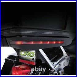 Ciro Gloss Black Tour-Pak Trunk Light Accents for Harley Touring 14-19 (exc CVO)