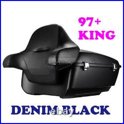 Denim Black King Tour Pack Pak For Harley Street Electra Road Glide 97-20