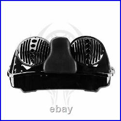 Dual 8 Speaker Lid with Razor Tour Pak for 2014-2021 Harley Touring 2019 18 17 20
