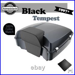 Fits 97+ Harley/Softail Advanblack BLACK TEMPEST Rushmore Chopped Tour Pack Pak