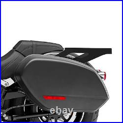 Gloss Black Two-Up Pack Mounting Rack Fit For Tour Pak Sport Glide FLSB 2018-up