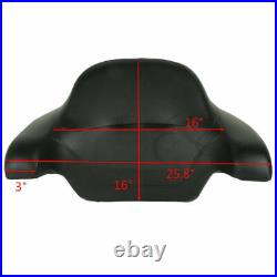 King Chopped Pack Trunk Backrest Pad Fit For Harley Tour Pak Touring 14-21 Black