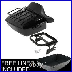 King Pack Trunk 2 Up Rack Fit For Harley Tour Pak Touring Electra Glide 97-08 US