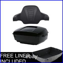King Pack Trunk Backrest Pad Fit For Harley Tour Pak Touring Electra Glide 14-21