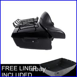 King Pack Trunk Backrest Pad Luggage Rack Fit For Harley Tour Pak Touring 14-20