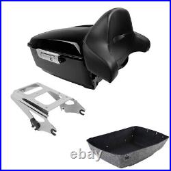 King Pack Trunk Backrest Two Up Mount Fit For Harley Tour Pak Touring 2009-2013