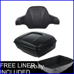 King Pack Trunk Black Latch Backrest Pad Fit For Harley Tour Pak Touring 14-20