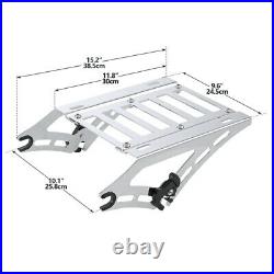 King Pack Trunk Chrome Mounting Rack Fit For Harley Tour Pak Road Glide 14-2022