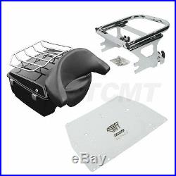 King Pack Trunk Fit For Harley Tour Pak Touring Road King Electra Glide 97-08 US