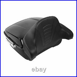 King Pack Trunk Mount Backrest Pad Fit For Harley Tour Pak Touring Glide 97-08