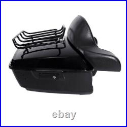 King Pack Trunk Mount Rack Pad Fit For Harley Tour Pak Touring Glide 14-22 Black