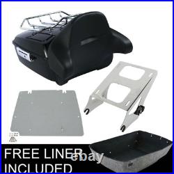 King Pack Trunk Mount Rack Plate Fit For Harley Tour Pak Touring 2014-2023 2015